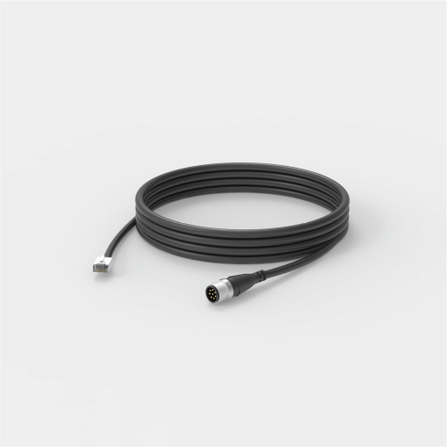 M12 cable for LIPSedge™ AE400, AE450 Ruggedized 3D Camera