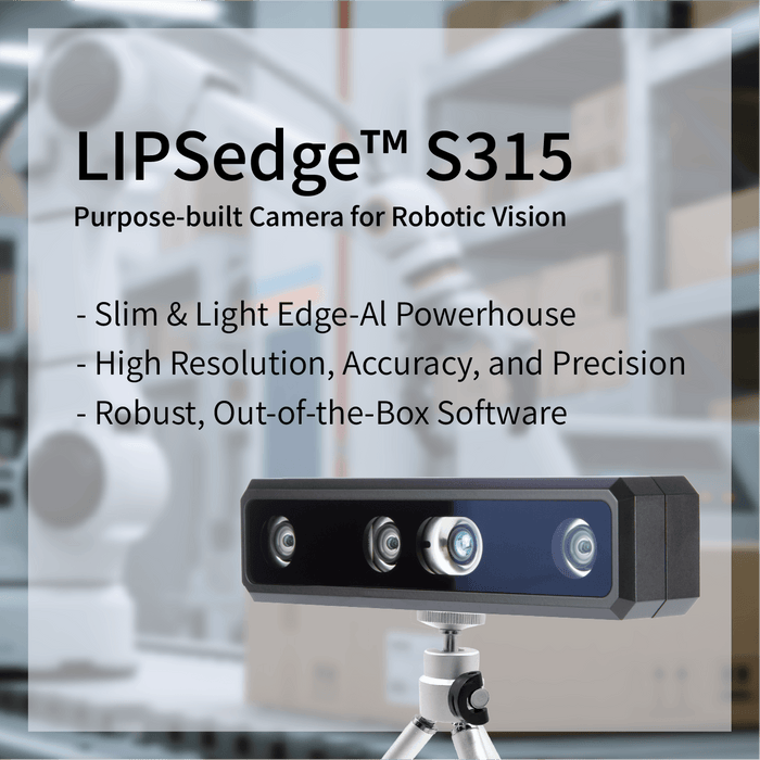 LIPSedge™ S315 內建邊緣 AI 運算主動式立體 3D 深度攝影機
